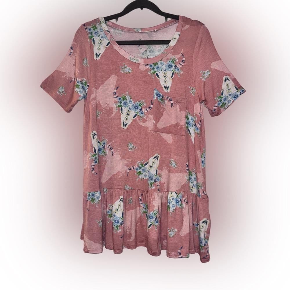 Floral Print Short Sleeve Women's Top NWOT